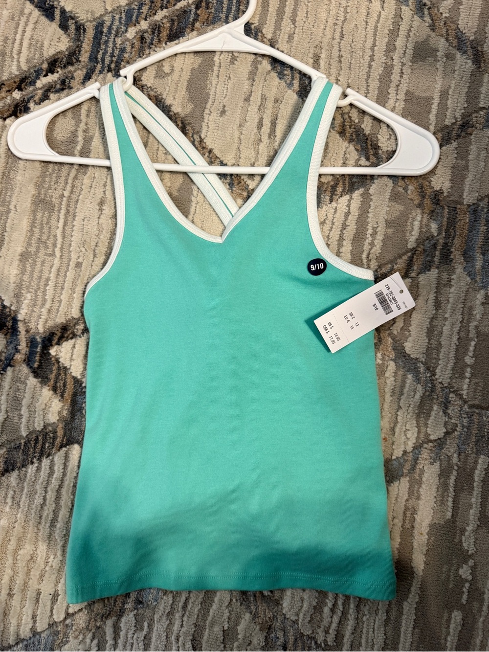 Abercrombie & Fitch Girls Mint Tank with White Trim